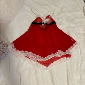 Santa costume. Sheer